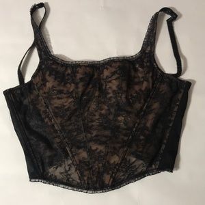 Victoria’s Secret nude lace bustier corset